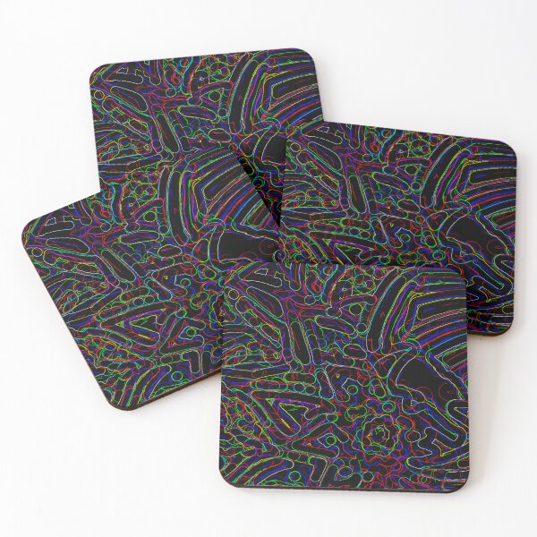 Item preview, Neon Black Flower Mandala with rainbow colors designed and sold by Earth Nature Creations.