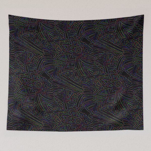 Item preview, Neon Black Flower Mandala with rainbow colors designed and sold by Earth Nature Creations.