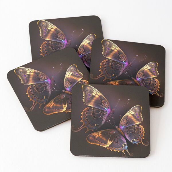 Item preview, Iridescent Gold and Purple Butterflies: Unleashing Enchanting Elegance designed and sold by cece4410.
