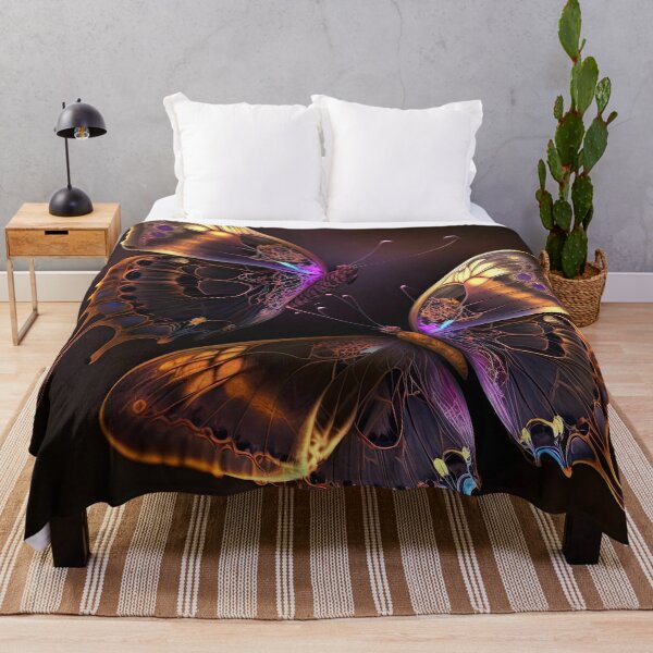 Item preview, Iridescent Gold and Purple Butterflies: Unleashing Enchanting Elegance designed and sold by cece4410.