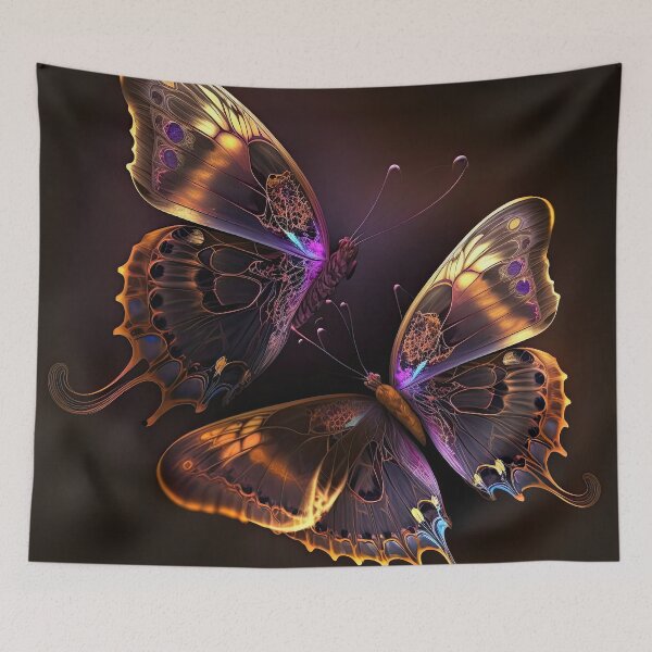 Item preview, Iridescent Gold and Purple Butterflies: Unleashing Enchanting Elegance designed and sold by cece4410.