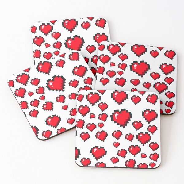 Item preview, LOVE CASCADE - Retro Pixel Art Hearts designed and sold by Chris Jukes.