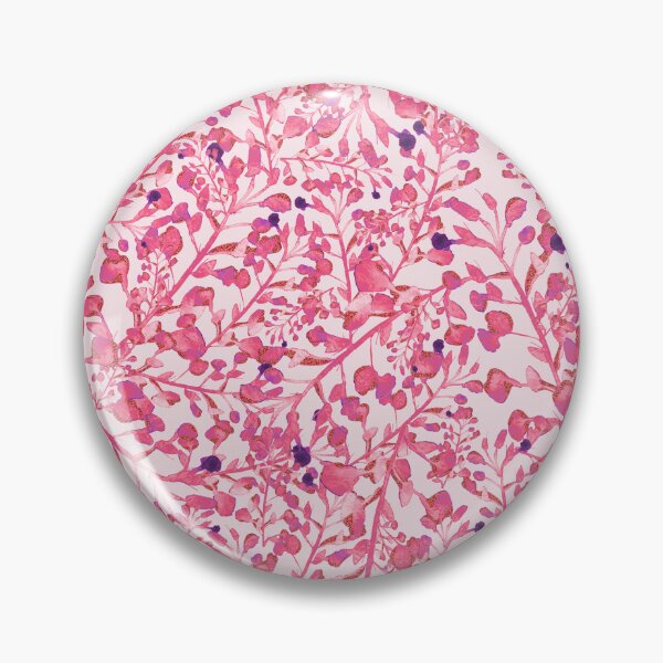 Artikelvorschau, Pink Vines Watercolor - Hand Painted Leaves with Sparkles entworfen und verkauft von maddydoodlesoup.