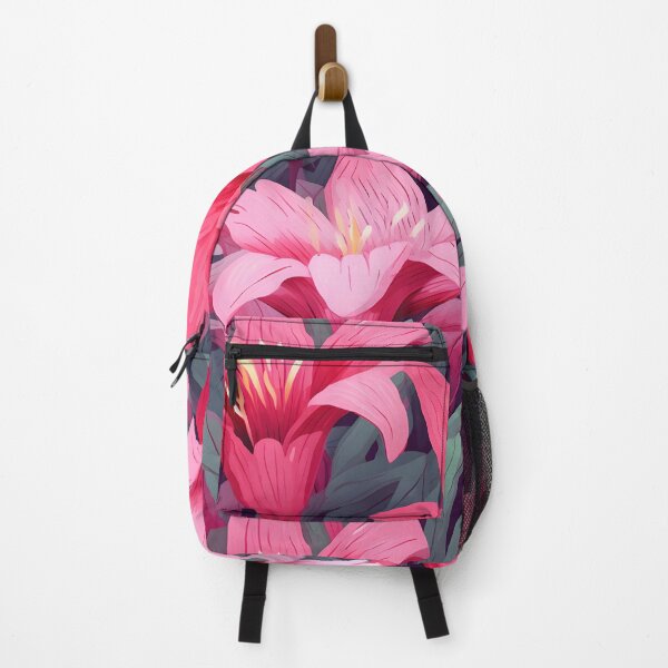 Item preview, Flower Pattern 5, beautiful pastel pink lilies, red, green, flowers and nature. designed and sold by FoxRobinRabbit.