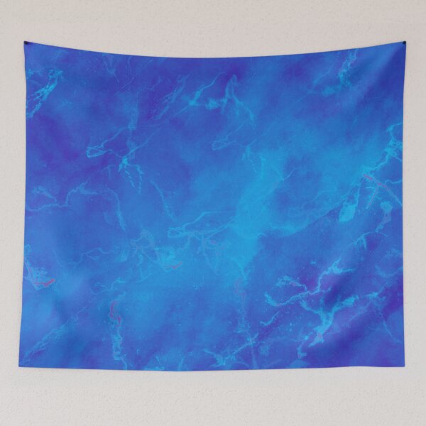 Item preview, electric blue marble abstract color designed and sold by gredadesigns.