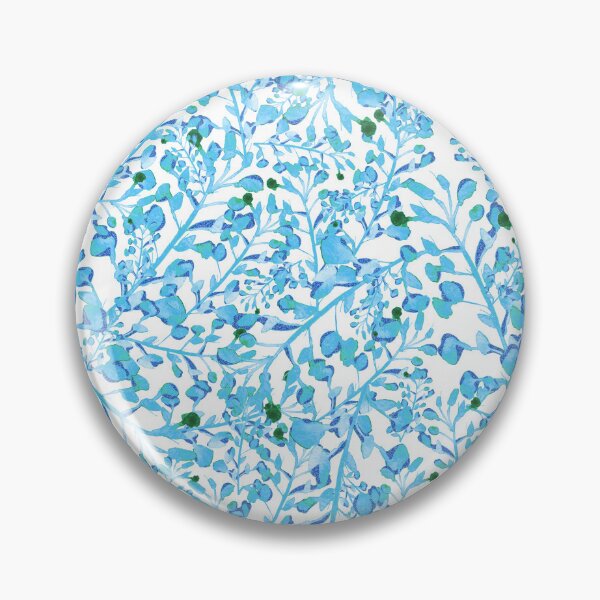 Artikelvorschau, Blue Vines Watercolor - Hand Painted Leaves with Sparkles entworfen und verkauft von maddydoodlesoup.