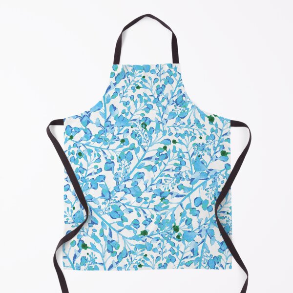 Artikelvorschau, Blue Vines Watercolor - Hand Painted Leaves with Sparkles entworfen und verkauft von maddydoodlesoup.