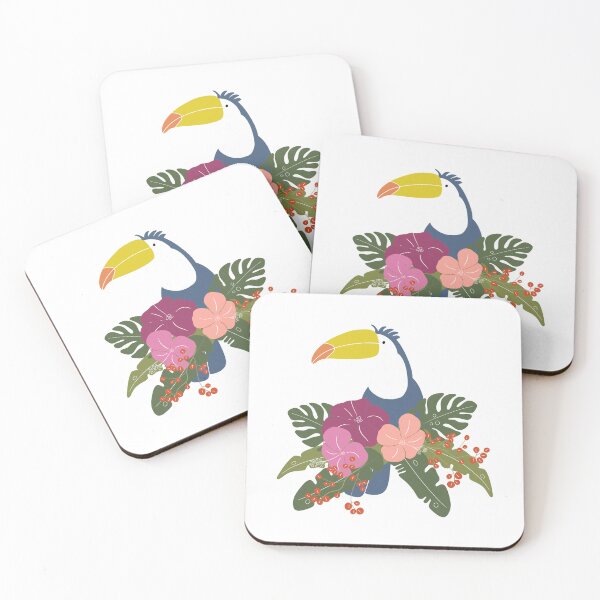 Item preview, Toucan jungle flowers designed and sold by HeartPieces.
