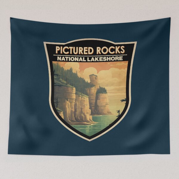 Item preview, Pictured Rocks National Lakeshore Travel Badge designed and sold by KrisSidDesigns.