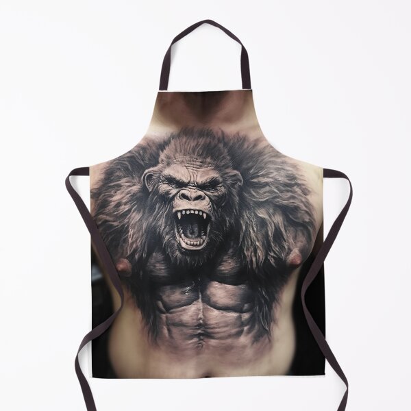 Item preview, Gorilla chest tatoo designed and sold by DarkFablecation.