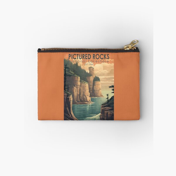 Item preview, Pictured Rocks National Lakeshore Travel Art Vintage designed and sold by KrisSidDesigns.