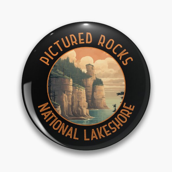 Item preview, Pictured Rocks National Lakeshore Distressed Circle designed and sold by KrisSidDesigns.