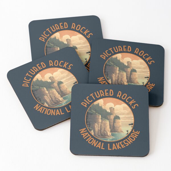 Item preview, Pictured Rocks National Lakeshore Distressed Circle designed and sold by KrisSidDesigns.