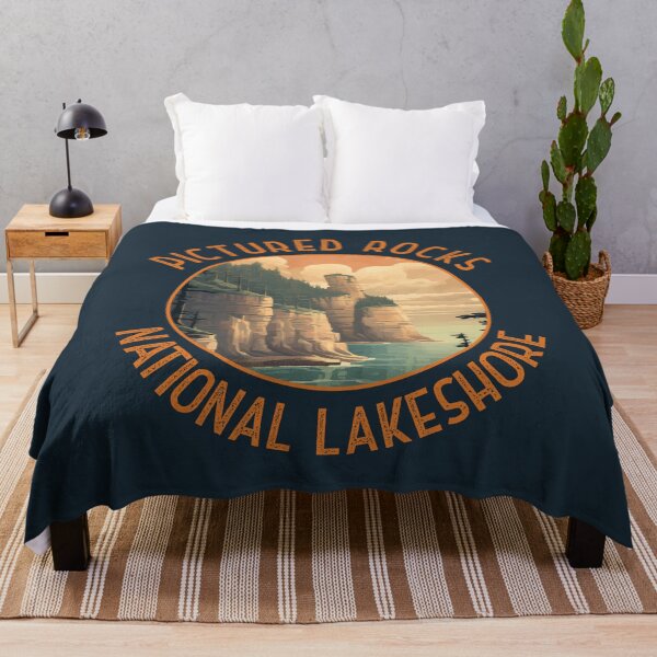 Item preview, Pictured Rocks National Lakeshore Distressed Circle designed and sold by KrisSidDesigns.