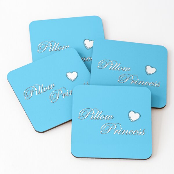 Item preview, Pillow Princess - White on Light Blue designed and sold by TeaseMePleaseMe.