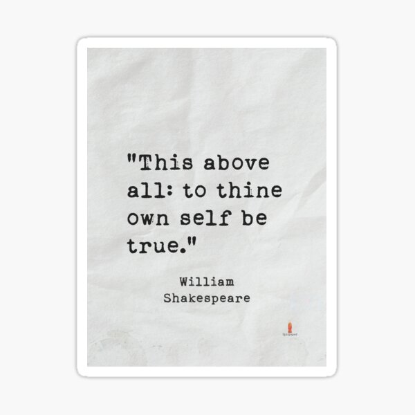 Artikel-Vorschau von  „Sich selbst treu: Shakespeares zeitlose Weisheit“, designt und verkauft von epicpaper quotes.