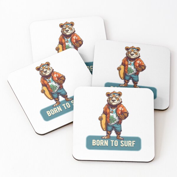 Item preview, Born to surf - Tiger designed and sold by the99thstudio.