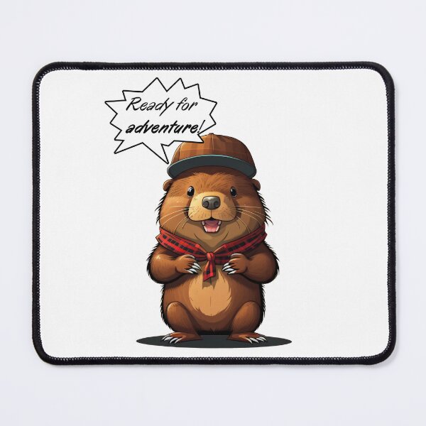 Item preview, Funny beaver ready for adventure designed and sold by Outofdream1.