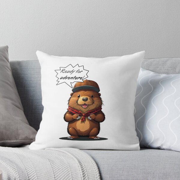 Item preview, Funny beaver ready for adventure designed and sold by Outofdream1.