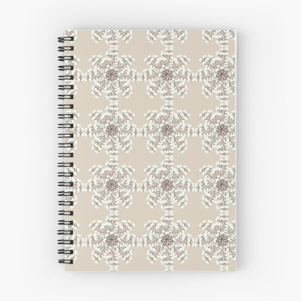 Item preview, Ethereal Queen Anne's Lace Star Pattern - Serene Floral Elegance on a Light Tan Background designed and sold by maddydoodlesoup.