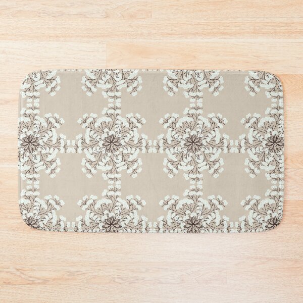 Artikelvorschau, Ethereal Queen Anne's Lace Star Pattern - Serene Floral Elegance on a Light Tan Background entworfen und verkauft von maddydoodlesoup.