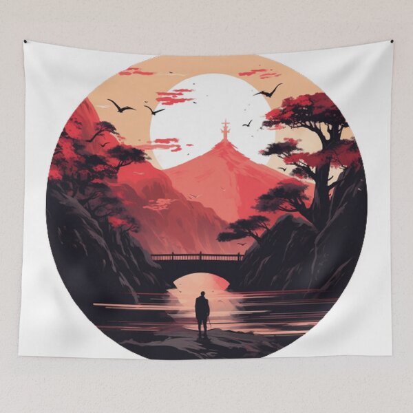 Item preview,   "Harmony in Sakura: Captivating Japanese Landscapes on Redbubble" designed and sold by DesignHeaven24.