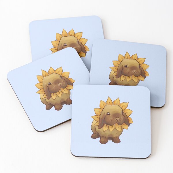 Item preview, Cute Brown Bunny with a Sunflower Around Head designed and sold by hopecreatesart.
