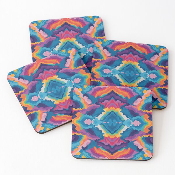 Item preview, Rainbow colored clouds pattern designed and sold by elearah1.