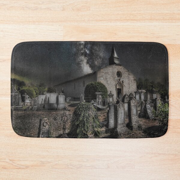 Item preview, Church and cemetery at night designed and sold by MarieClaude1954.