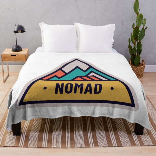 Item preview, Retro Camping Badge Sticker Nomad designed and sold by megsmakesstuff.