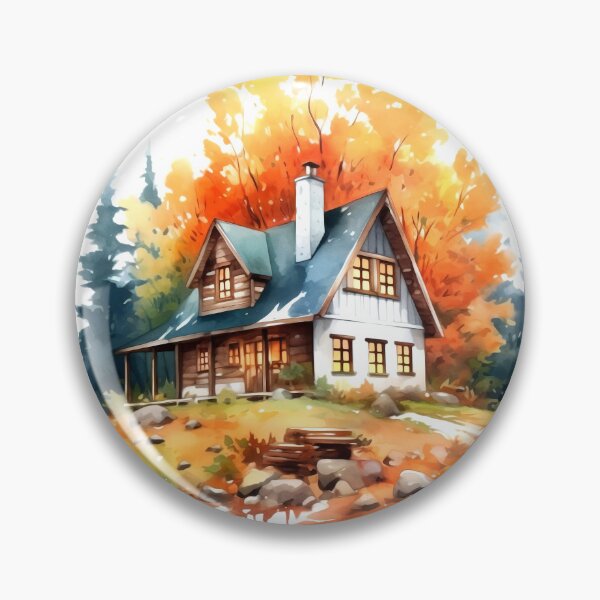 Item preview, Cozy Autumn Cottage Clipart, Fall Retreat, Autumnal Dwelling, Rustic Cosiness, Harvest Home, Seasonal Comfort, Warm Retreat designed and sold by CoolorPaint.
