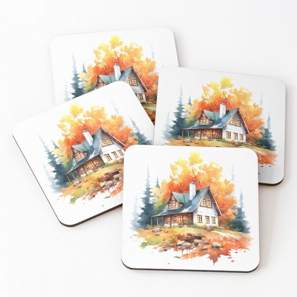 Item preview, Cozy Autumn Cottage Clipart, Fall Retreat, Autumnal Dwelling, Rustic Cosiness, Harvest Home, Seasonal Comfort, Warm Retreat designed and sold by CoolorPaint.