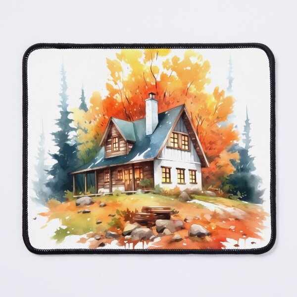 Item preview, Cozy Autumn Cottage Clipart, Fall Retreat, Autumnal Dwelling, Rustic Cosiness, Harvest Home, Seasonal Comfort, Warm Retreat designed and sold by CoolorPaint.