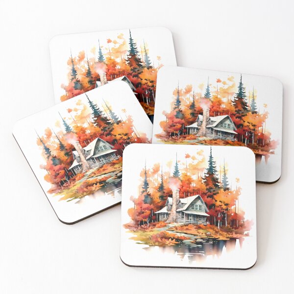 Item preview, Cozy Autumn Cottage Clipart, Fall Retreat, Autumnal Dwelling, Rustic Cosiness, Harvest Home, Seasonal Comfort, Warm Retreat designed and sold by CoolorPaint.