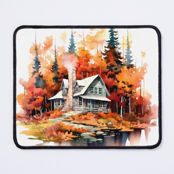 Item preview, Cozy Autumn Cottage Clipart, Fall Retreat, Autumnal Dwelling, Rustic Cosiness, Harvest Home, Seasonal Comfort, Warm Retreat designed and sold by CoolorPaint.