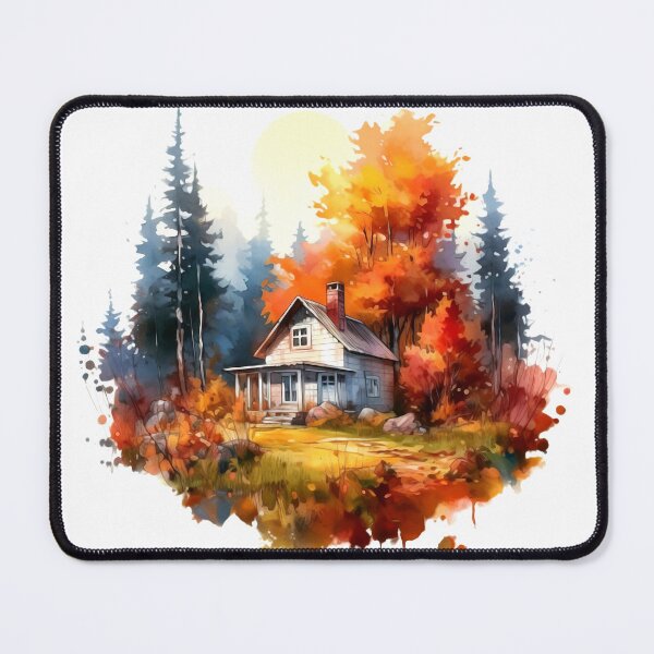 Item preview, Cozy Autumn Cottage Clipart, Fall Retreat, Autumnal Dwelling, Rustic Cosiness, Harvest Home, Seasonal Comfort, Warm Retreat designed and sold by CoolorPaint.