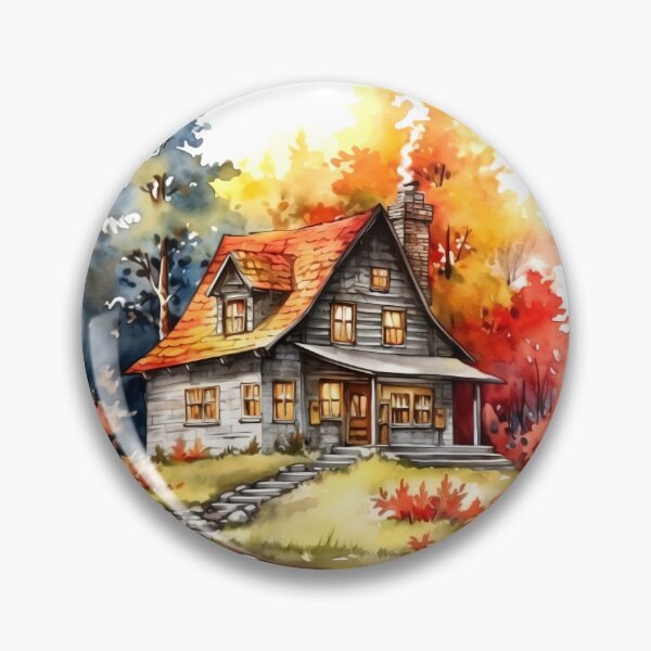 Item preview, Cozy Autumn Cottage Clipart, Fall Retreat, Autumnal Dwelling, Rustic Cosiness, Harvest Home, Seasonal Comfort, Warm Retreat designed and sold by CoolorPaint.