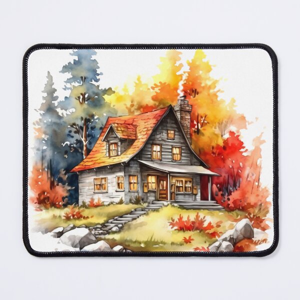 Item preview, Cozy Autumn Cottage Clipart, Fall Retreat, Autumnal Dwelling, Rustic Cosiness, Harvest Home, Seasonal Comfort, Warm Retreat designed and sold by CoolorPaint.