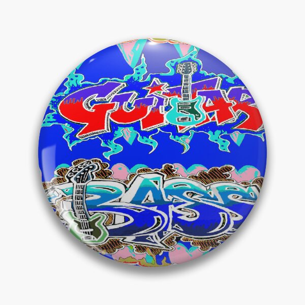 Aperçu de l'œuvre Blue Music Guitare Basse Batterie 3333 créée et vendue par LowEndGraphics.