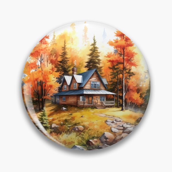 Item preview, Cozy Autumn Cottage Clipart, Fall Retreat, Autumnal Dwelling, Rustic Cosiness, Harvest Home, Seasonal Comfort, Warm Retreat designed and sold by CoolorPaint.