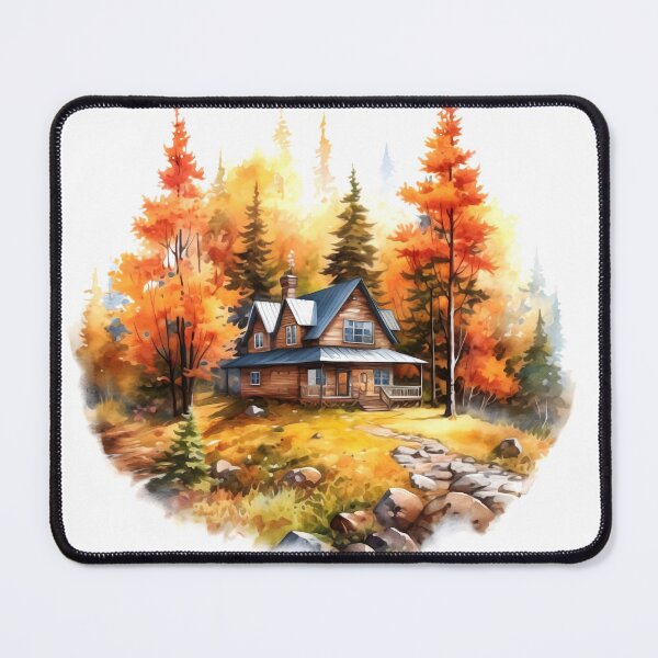 Item preview, Cozy Autumn Cottage Clipart, Fall Retreat, Autumnal Dwelling, Rustic Cosiness, Harvest Home, Seasonal Comfort, Warm Retreat designed and sold by CoolorPaint.