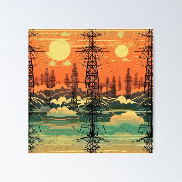 Item preview, Retro aesthetics pylons designed and sold by pinkal.