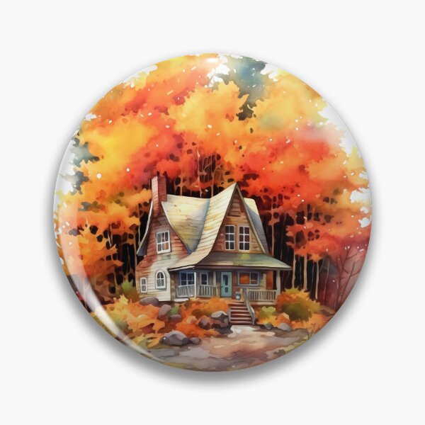 Item preview, Cozy Autumn Cottage Clipart, Fall Retreat, Autumnal Dwelling, Rustic Cosiness, Harvest Home, Seasonal Comfort, Warm Retreat designed and sold by CoolorPaint.