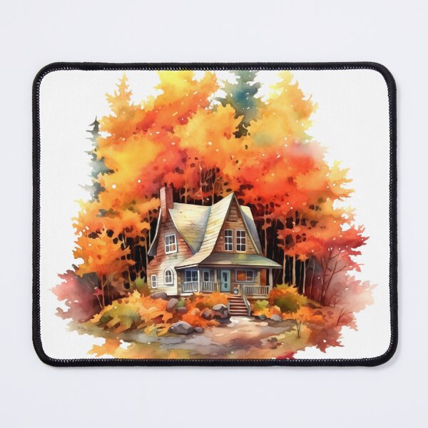 Item preview, Cozy Autumn Cottage Clipart, Fall Retreat, Autumnal Dwelling, Rustic Cosiness, Harvest Home, Seasonal Comfort, Warm Retreat designed and sold by CoolorPaint.