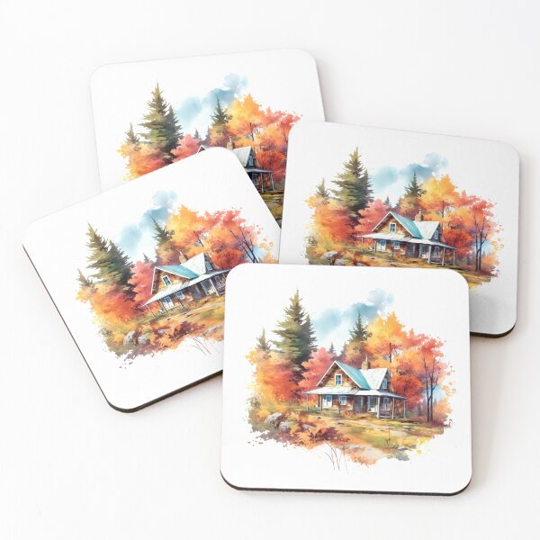 Item preview, Cozy Autumn Cottage Clipart, Fall Retreat, Autumnal Dwelling, Rustic Cosiness, Harvest Home, Seasonal Comfort, Warm Retreat designed and sold by CoolorPaint.