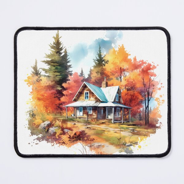 Item preview, Cozy Autumn Cottage Clipart, Fall Retreat, Autumnal Dwelling, Rustic Cosiness, Harvest Home, Seasonal Comfort, Warm Retreat designed and sold by CoolorPaint.