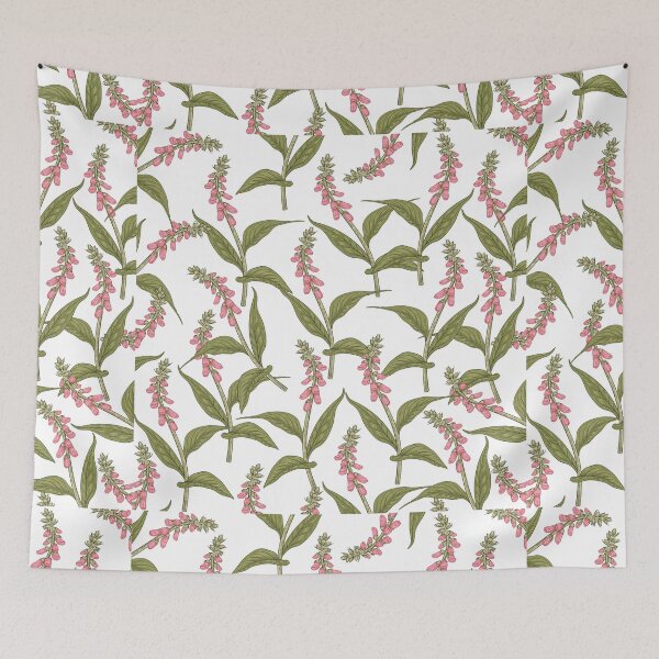Item preview, Pink flowers, green leaves designed and sold by SparkzPress.