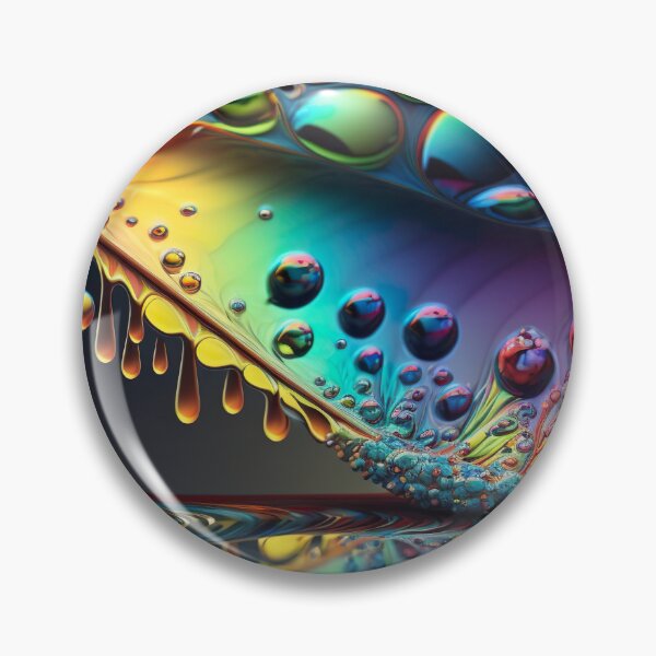 Artikelvorschau, Fraktale Digitalgrafik mit Regenbogenfarben und Tropfenmustern entworfen und verkauft von Pflugart.