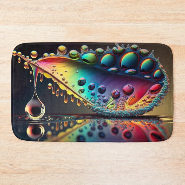Item preview, Fractal digital artwork with rainbow colors and droplet patterns designed and sold by Pflugart.