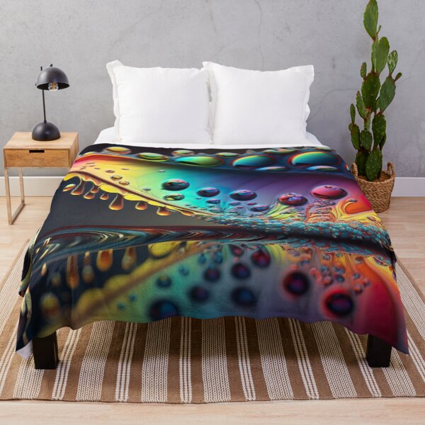 Item preview, Fractal digital artwork with rainbow colors and droplet patterns designed and sold by Pflugart.
